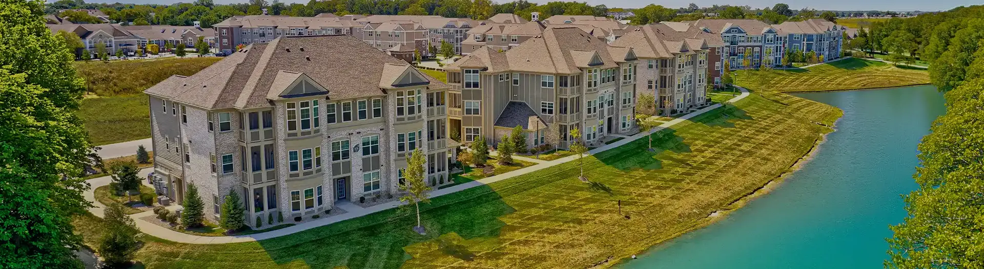 exterior bird eye of Harmony Apartments